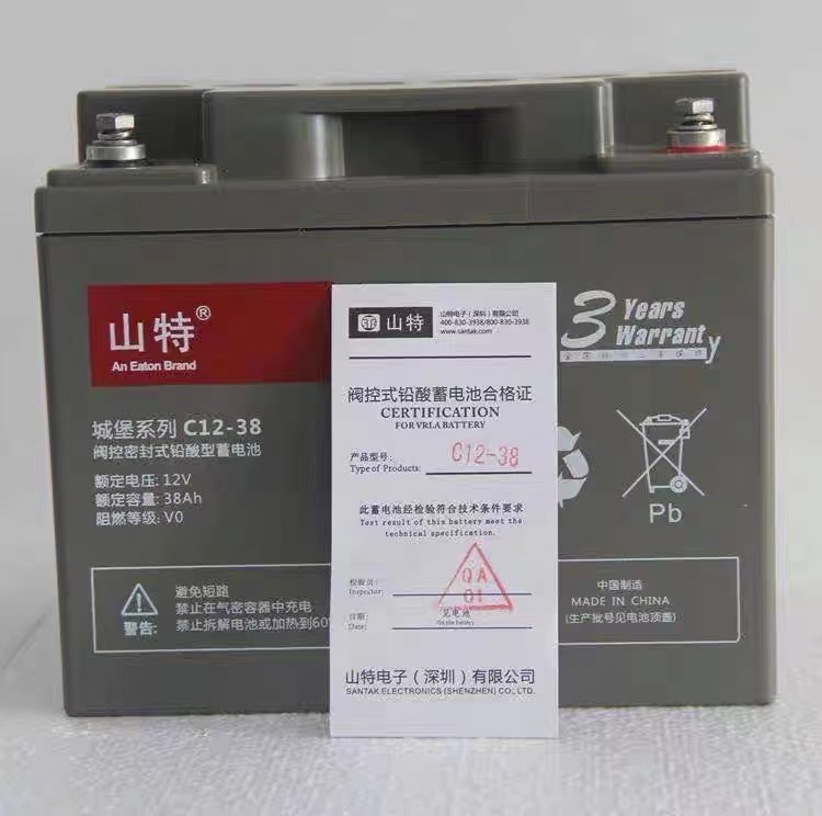 山特/SANTAK C12-38 不间断电源（UPS） UPS电源电池免维护铅酸蓄电池 12V38AH